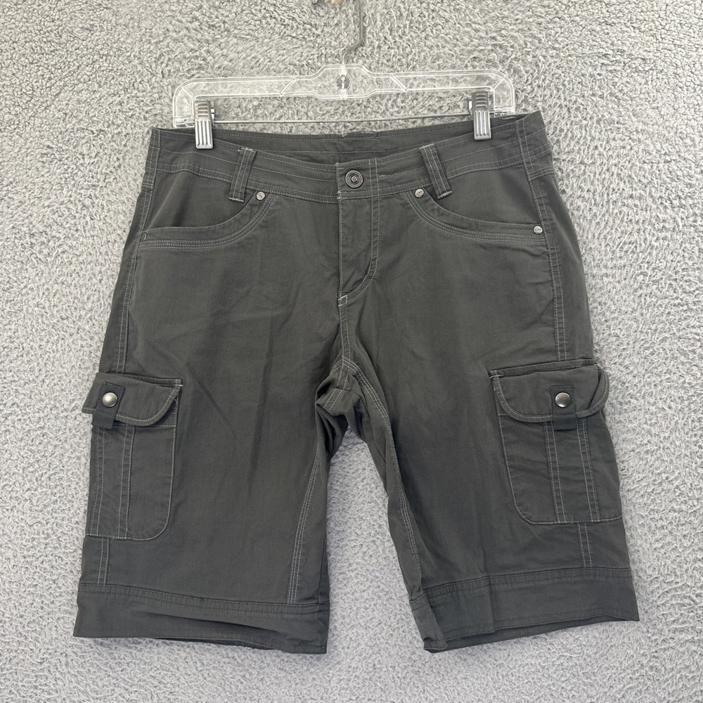 Kuhl Splash Cargo Bermuda Shorts 10.5" Gray Hiking Travel Outdoor Women's‎ 8